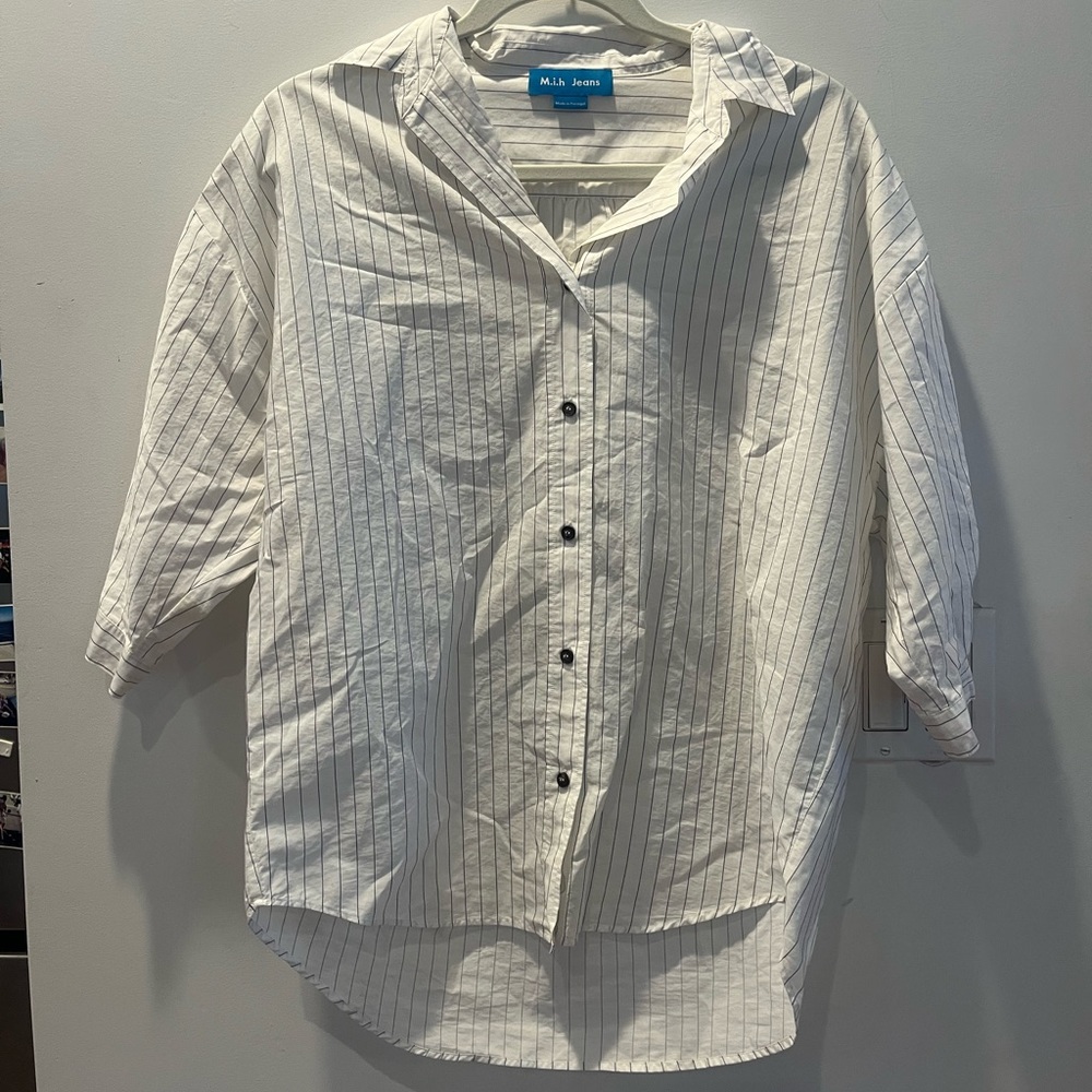 White & Blue “M.i.h Jeans” Blouse